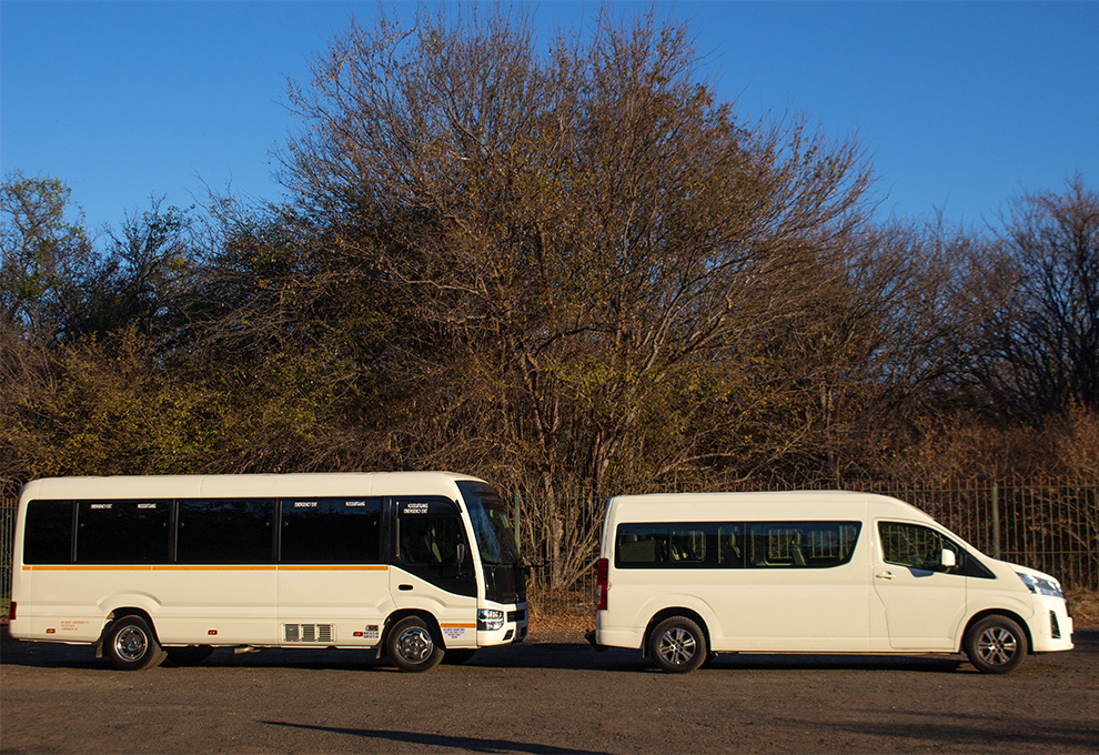 Detour Africa Expeditions transfer vehicle for Kasane, Chobe and Victoria Falls transfers