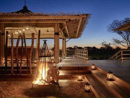 Belmond Savute Elephant lodge raised wooden decks